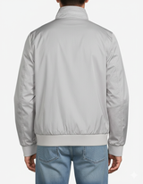 Karl Lagerfeld Men Lightweight Zip-Front Jacket _ Light Grey