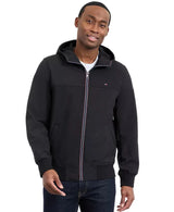 TOMMY HLFIGER Hooded Jacket, Soft, Wind- and Water-Repellent Men jacket _ Black