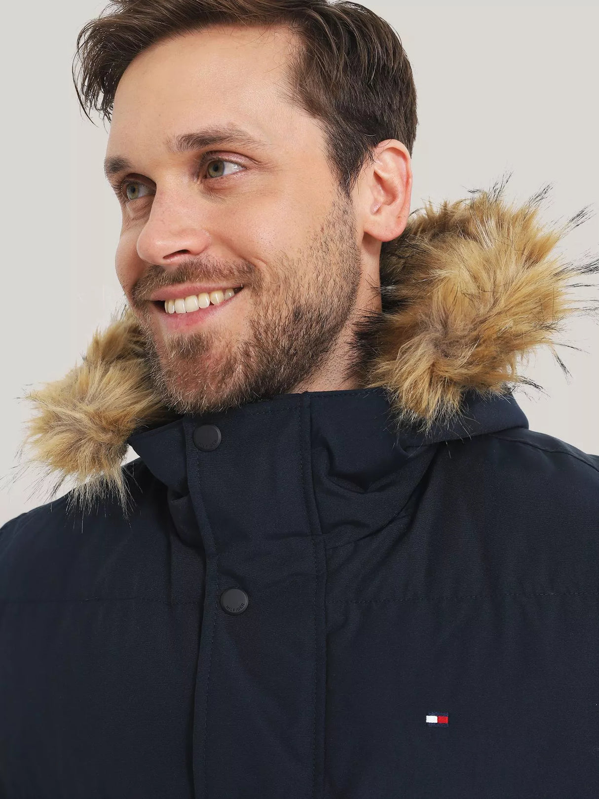TOMMY YArtic Parka With Blue Logo JACKET