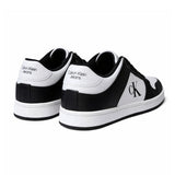 Calvin Klein Men’s Black & White Leather Sneakers