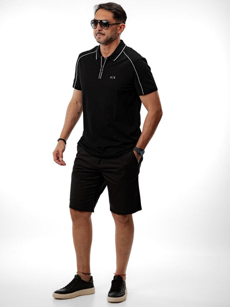 Armani Exchange polo shirt with logo and piping