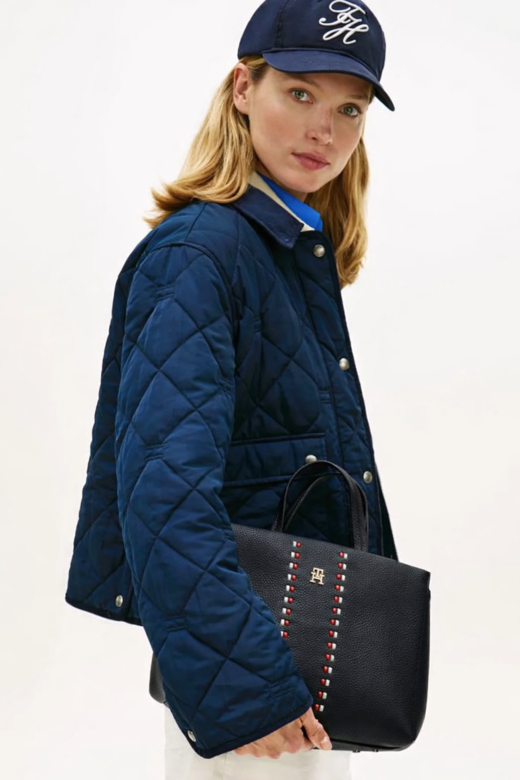 Tommy Hilfiger Signature Tape Satchel Women Bag