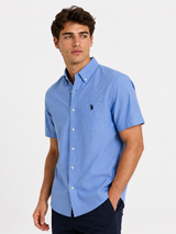 u.s polo short-sleeve stretch oxford shirt