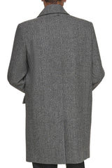 Andrew Marc Wexford Textured Herringbone  Men Coat _  Grey