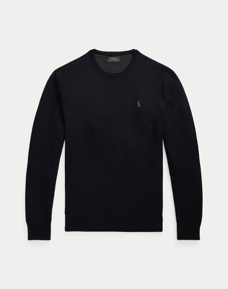 Ralph Lauren Classic Crewneck Knit Sweater – Black