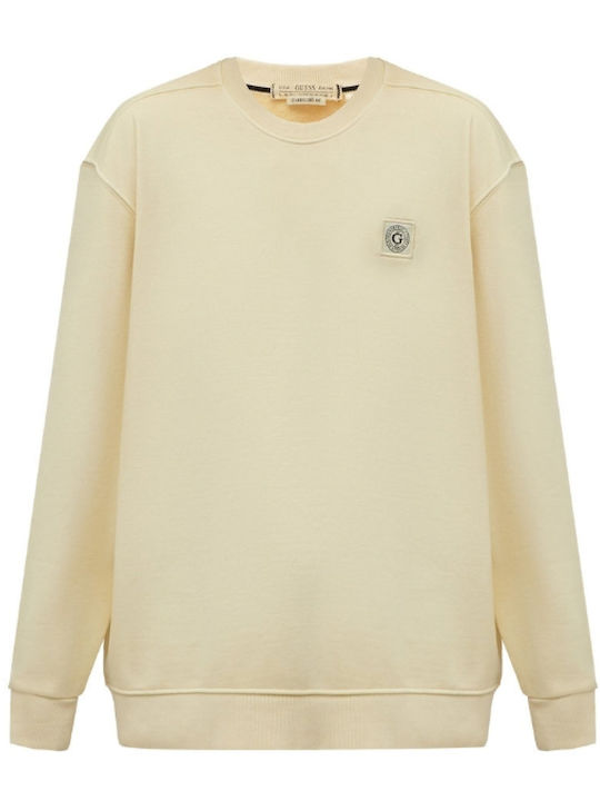 Guess Sweatshirt Logo Printed Men _ Light yellow