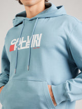 Calvin Klein Hoodie Men Logo Printed _ Turquoise