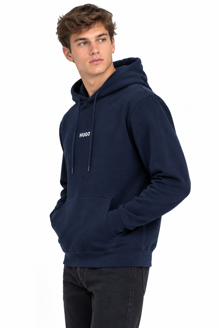 HUGO Dapo Logo  Hoodie  Print Men _ Navy
