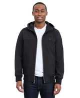 TOMMY HLFIGER Hooded Jacket, Soft, Wind- and Water-Repellent Men jacket _ Black