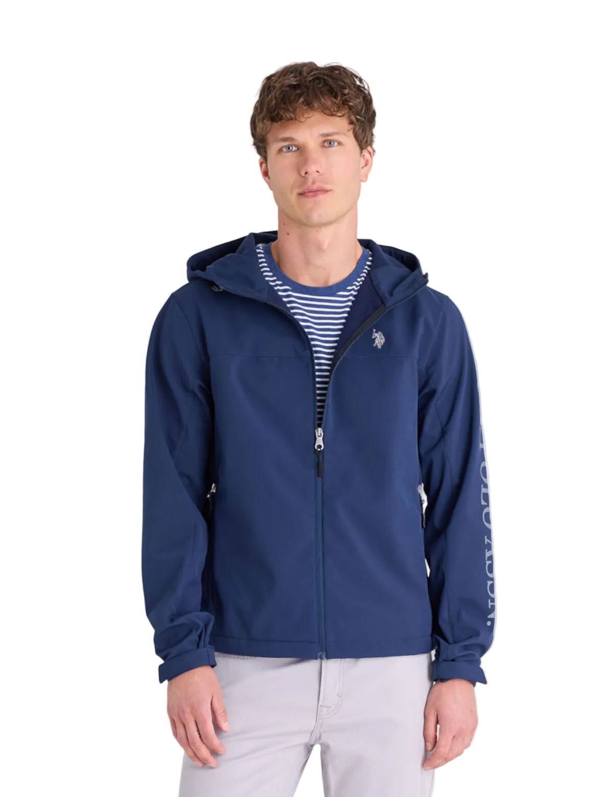U.S. Polo Assn  Stylish youth polar fleece  Men jacket _ Navy