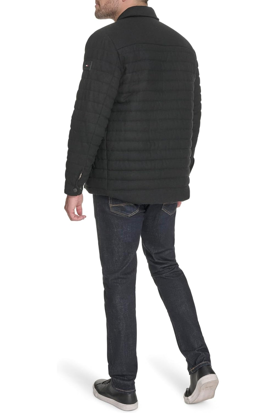 TOMMY HILFIGER Quilted Wool Blend Men jacket _ Black