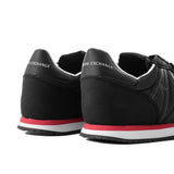 Armani Exchange Men’s Black Runner with Red-Accent Midsole