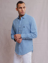 U.S polo GINGHAM POPLIN  shirt