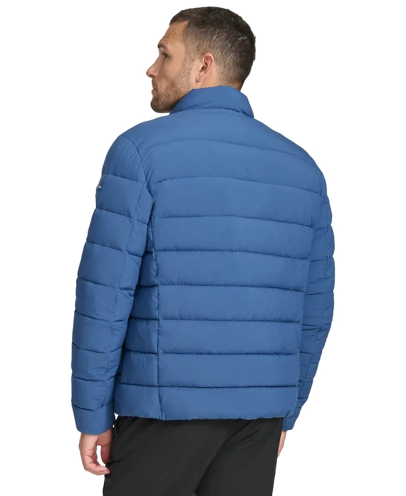 Calvin Klein Men Stretch Zip-Up Parka Jacket – Jeans Color
