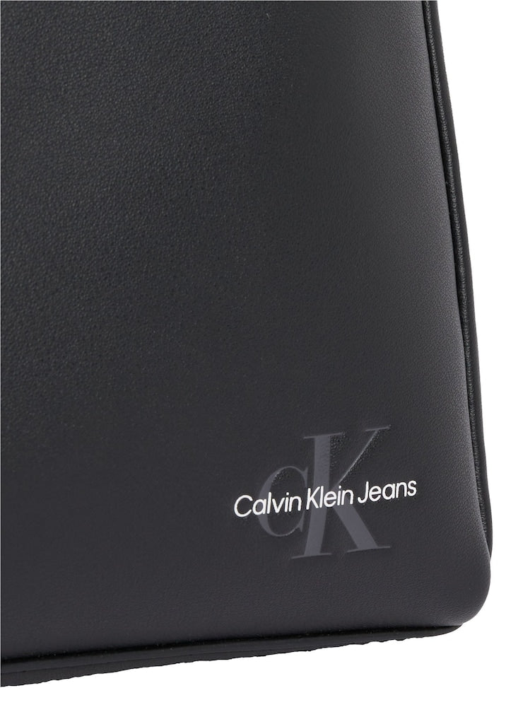 Calvin klein Black Mono Logo Reporter bag