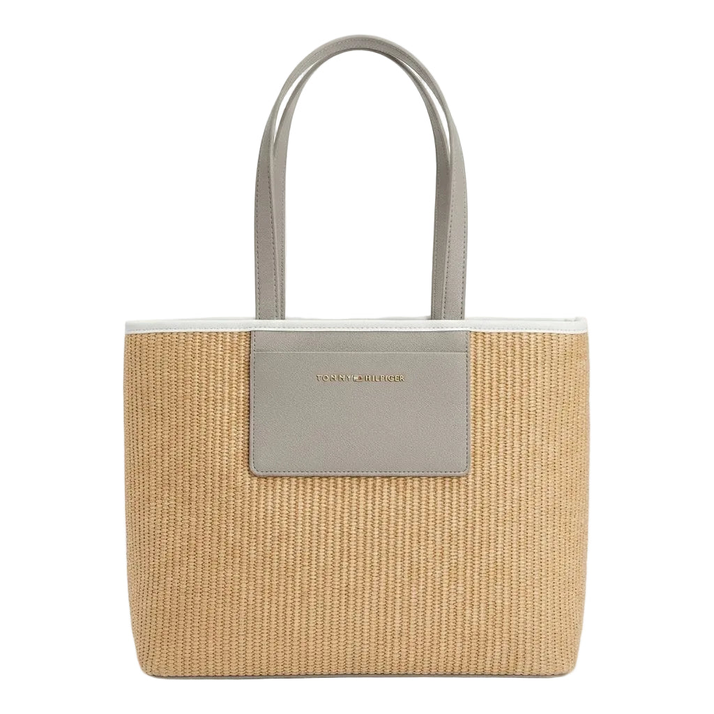 TOMMY HILFIGER Woven Straw Tote Women bag