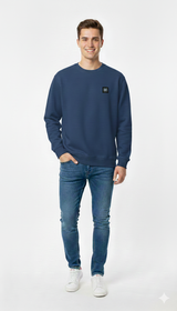 Guess Sweatshirt Logo Printed Men _ Navy