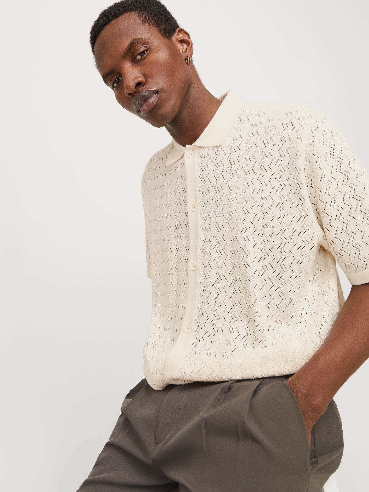 MNG Structured Knitted shirt polo