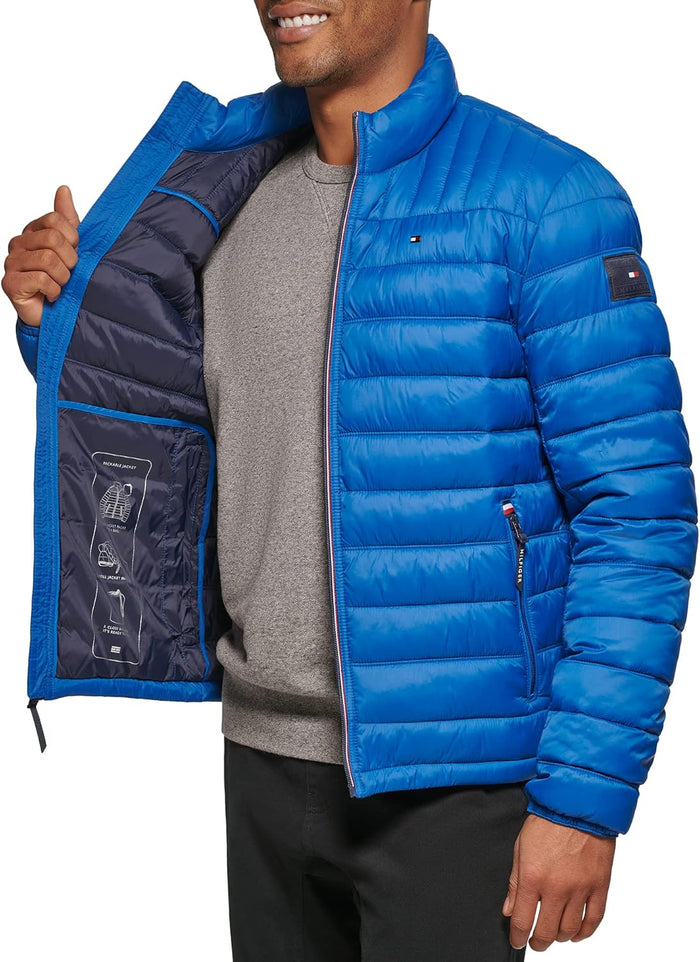 Tommy Hilfiger Men Lightweight Packable Puffer Jacket _ Blue