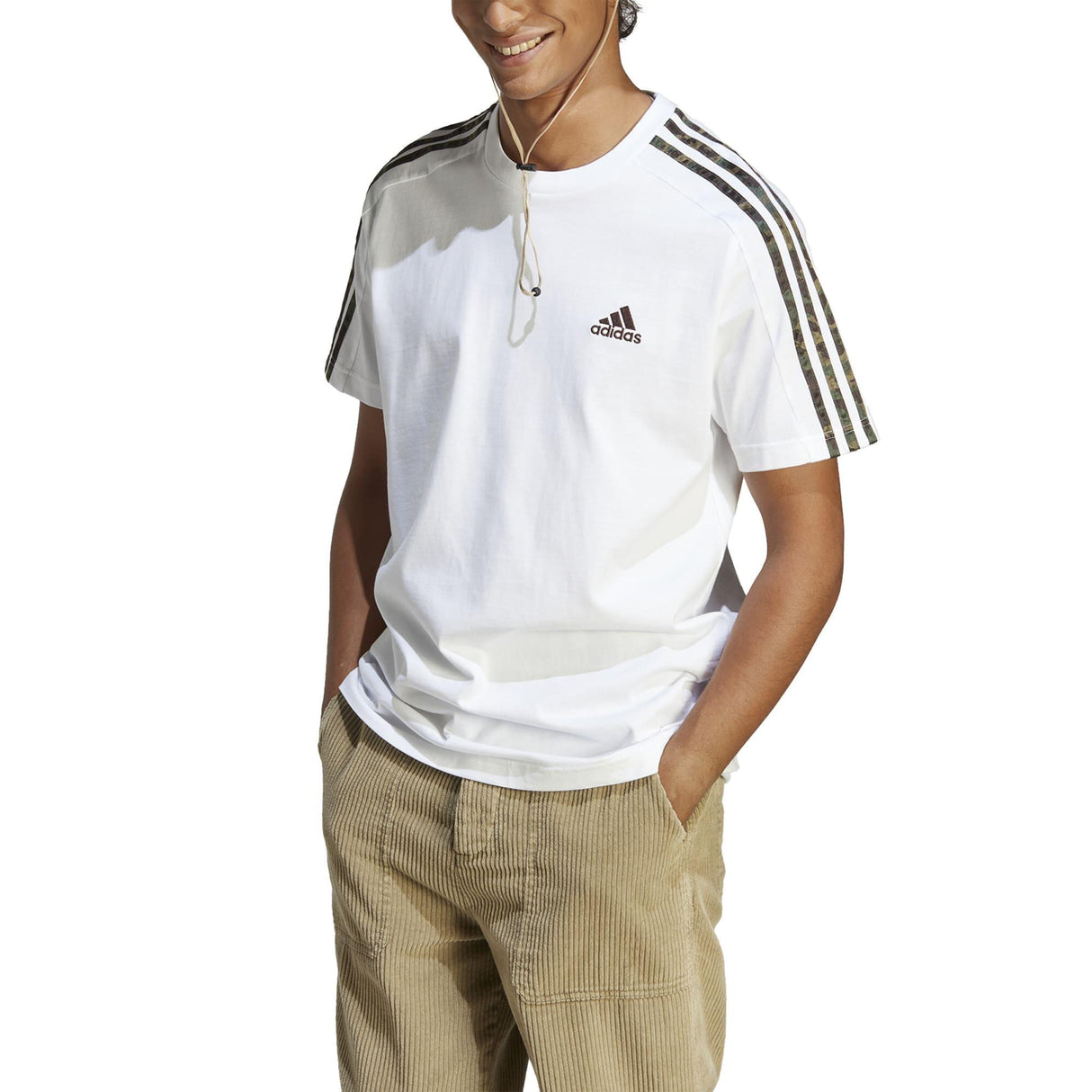 adidas Mens Essentials Single Jersey 3-Stripes T-Shirt T-