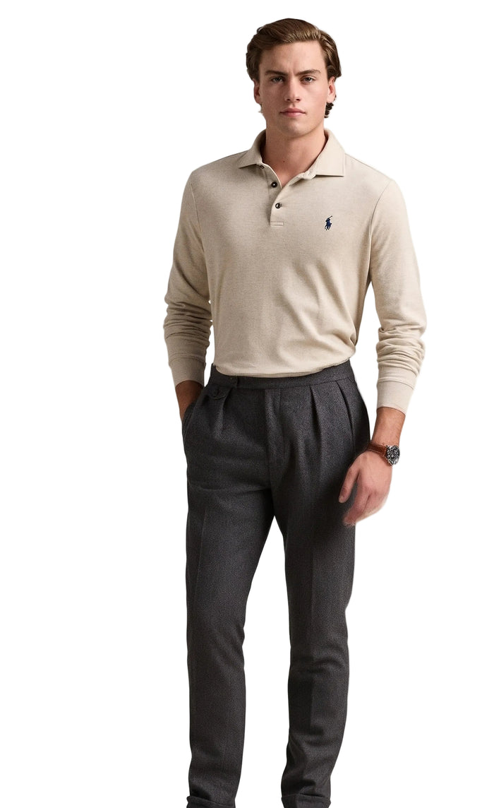 Polo Ralph Lauren LUXURY JERSEY Polo Fet T-shirt Wool _ Beige