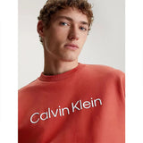 Calvin Klein Sweatshirt Logo Printed Men _ Orange