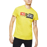 Diesel Denim Division Split Logo Yellow T-Shirt