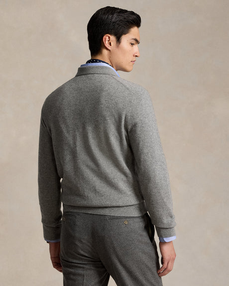 Ralph Lauren Knit Long-Sleeve Winter Polo Shirt – Grey