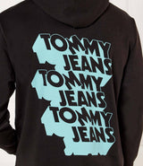 Tommy Jeans Stack Logo Back Graphic Hoodie Men Black (BH)
