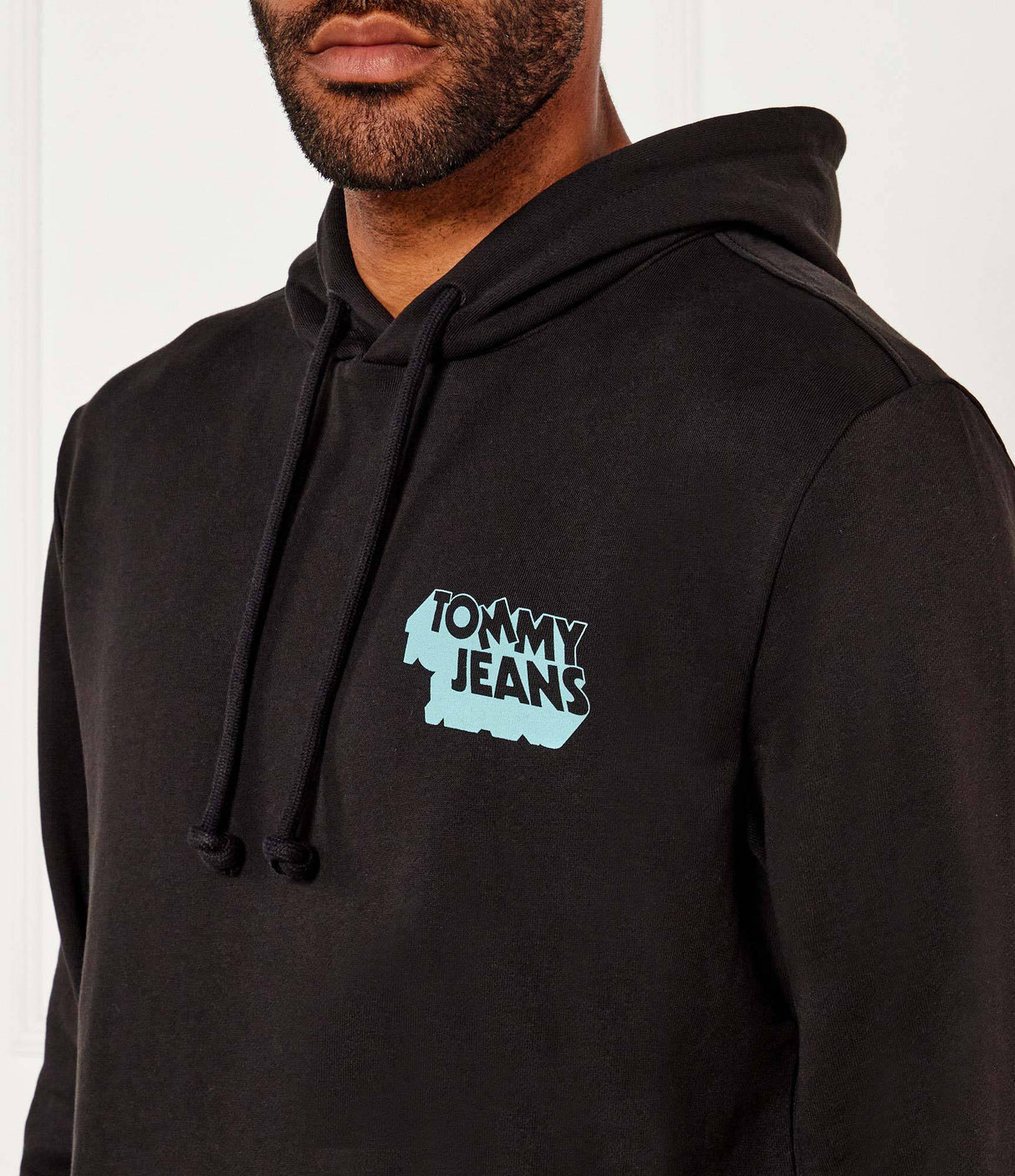 Tommy Jeans Stack Logo Back Graphic Hoodie Men Black (BH)