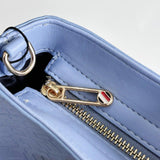 Tommy Hilfiger Women’s Light Blue Embossed Monogram Tote Bag