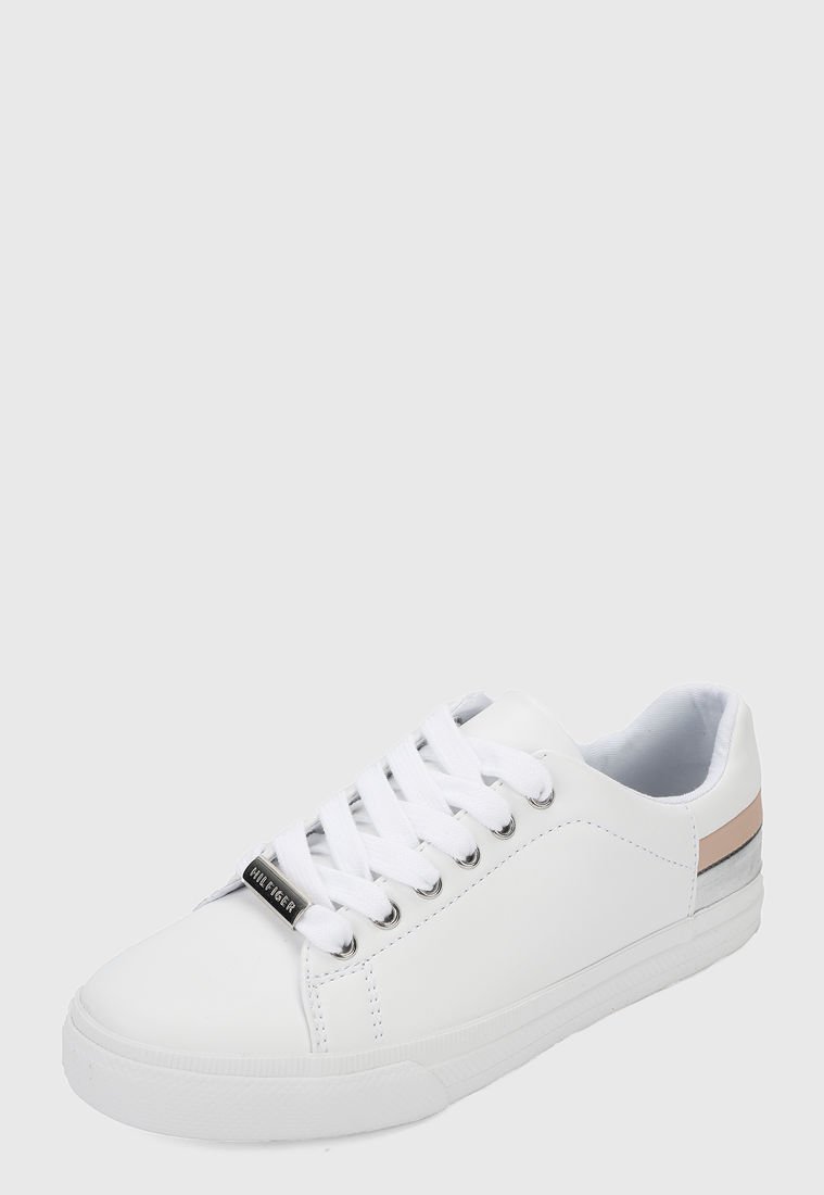 Tenis Blanco-Rosa-Plateado Tommy Hilfiger