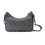 Tommy Hilfiger Riley All Over Monogram Baguette Bag - BLK