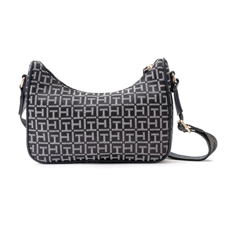 Tommy Hilfiger Riley All Over Monogram Baguette Bag - BLK